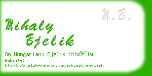 mihaly bjelik business card